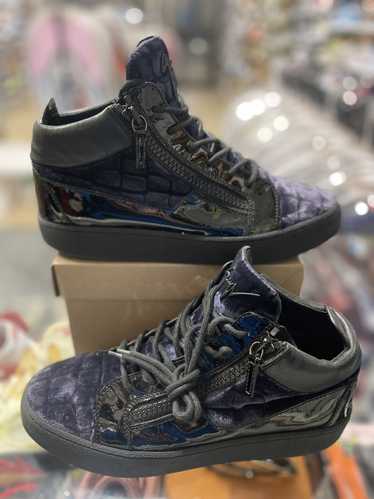 Giuseppe Zanotti Giuseppe Navy Velvet Hightop