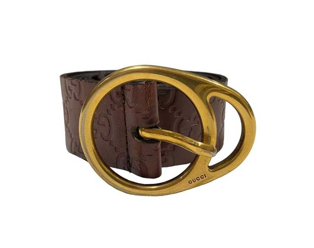 Gucci VINTAGE GUCCI GENUINE LEATHER BELT - image 1