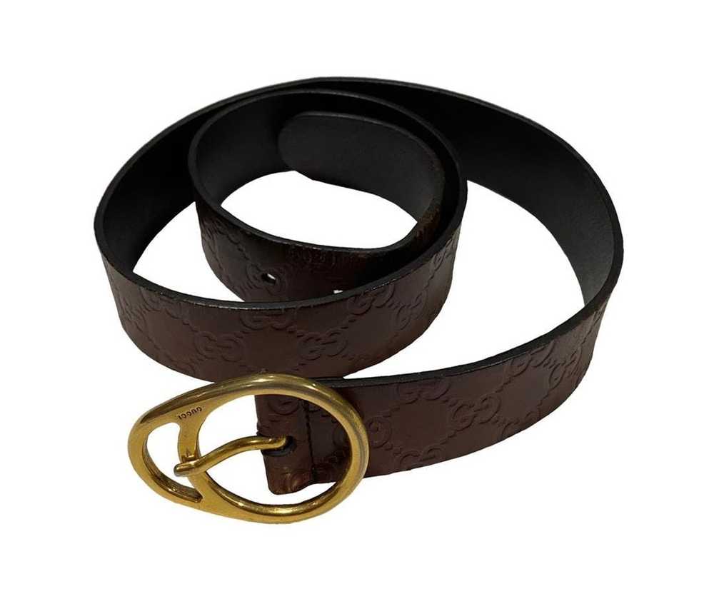 Gucci VINTAGE GUCCI GENUINE LEATHER BELT - image 3