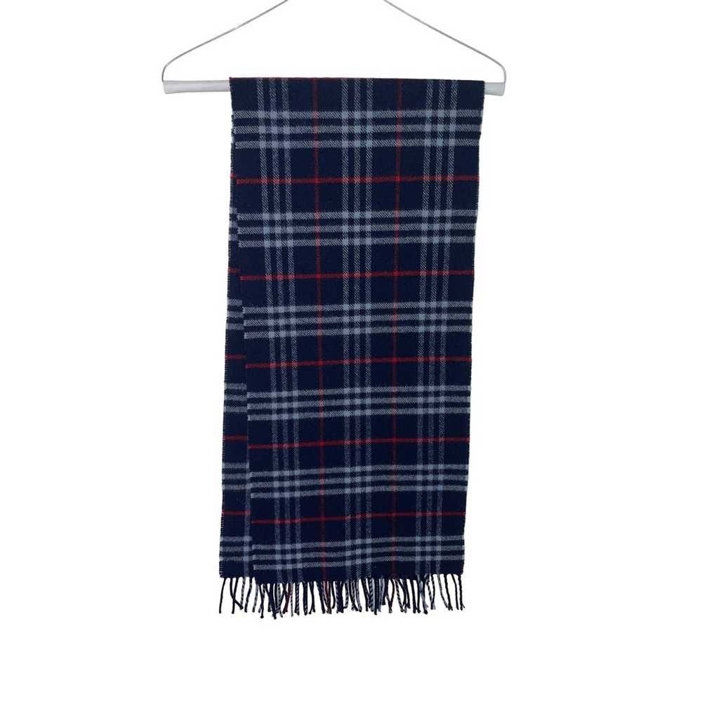 Burberry Burberrys Womens Scarf One Size Blue Che… - image 6