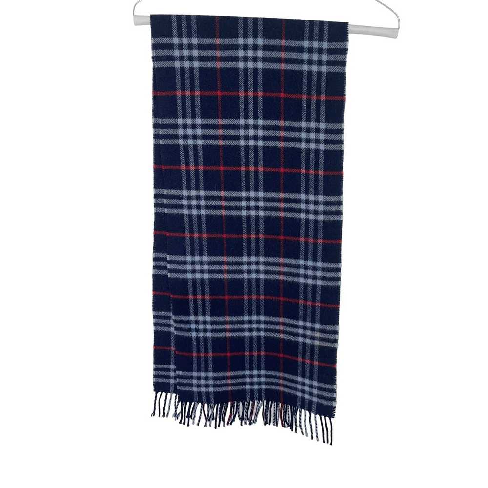 Burberry Burberrys Womens Scarf One Size Blue Che… - image 7