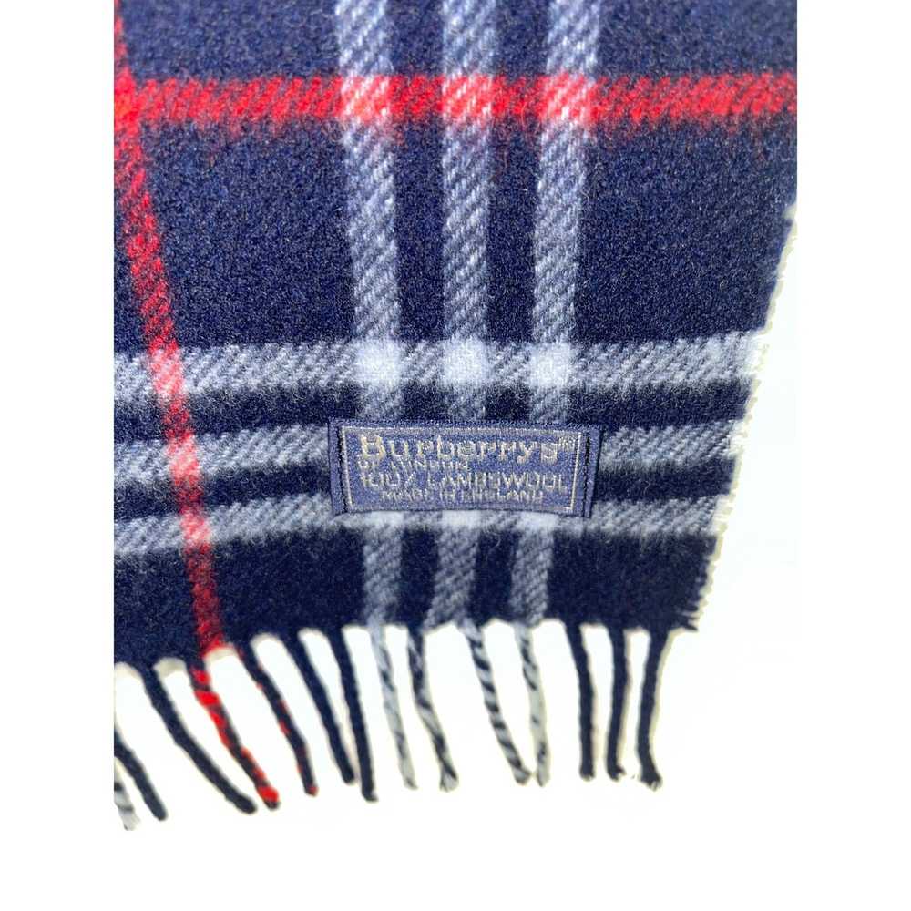 Burberry Burberrys Womens Scarf One Size Blue Che… - image 8