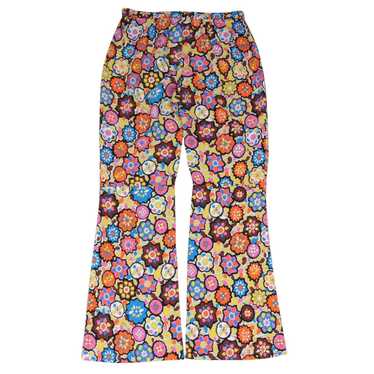 Emilio Pucci Flare Leggings Pants Abstract Floral 