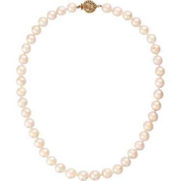 Classic Estate Vintage Cultured Japanese PEARL 9.… - image 1