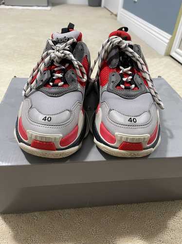 Balenciaga Balenciaga Red/Grey/White Triple S Sne… - image 1