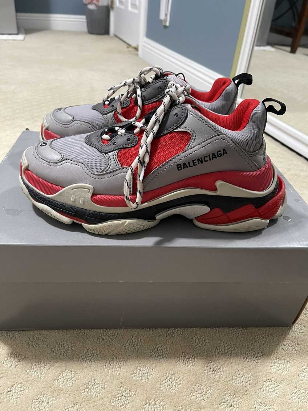 Balenciaga Balenciaga Red/Grey/White Triple S Sne… - image 3