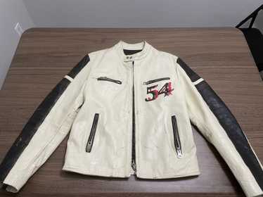 New! Louis Vuitton Vintage Men's Distressed Leather Biker Jacket - Large /  52EU