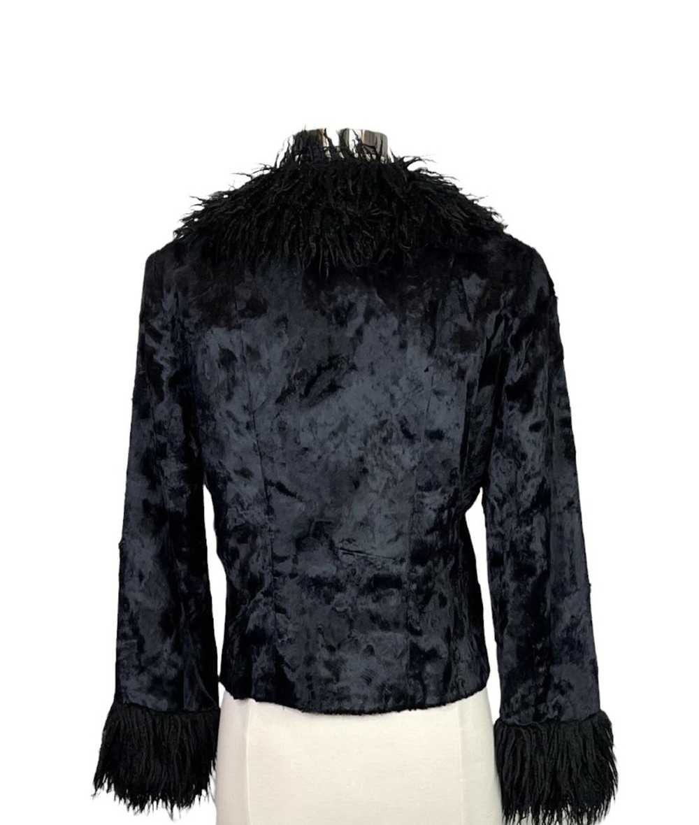 Agnes B. 🔥VTG 90S CRUSHED VELVET FAUX FUR JACKETS - image 3