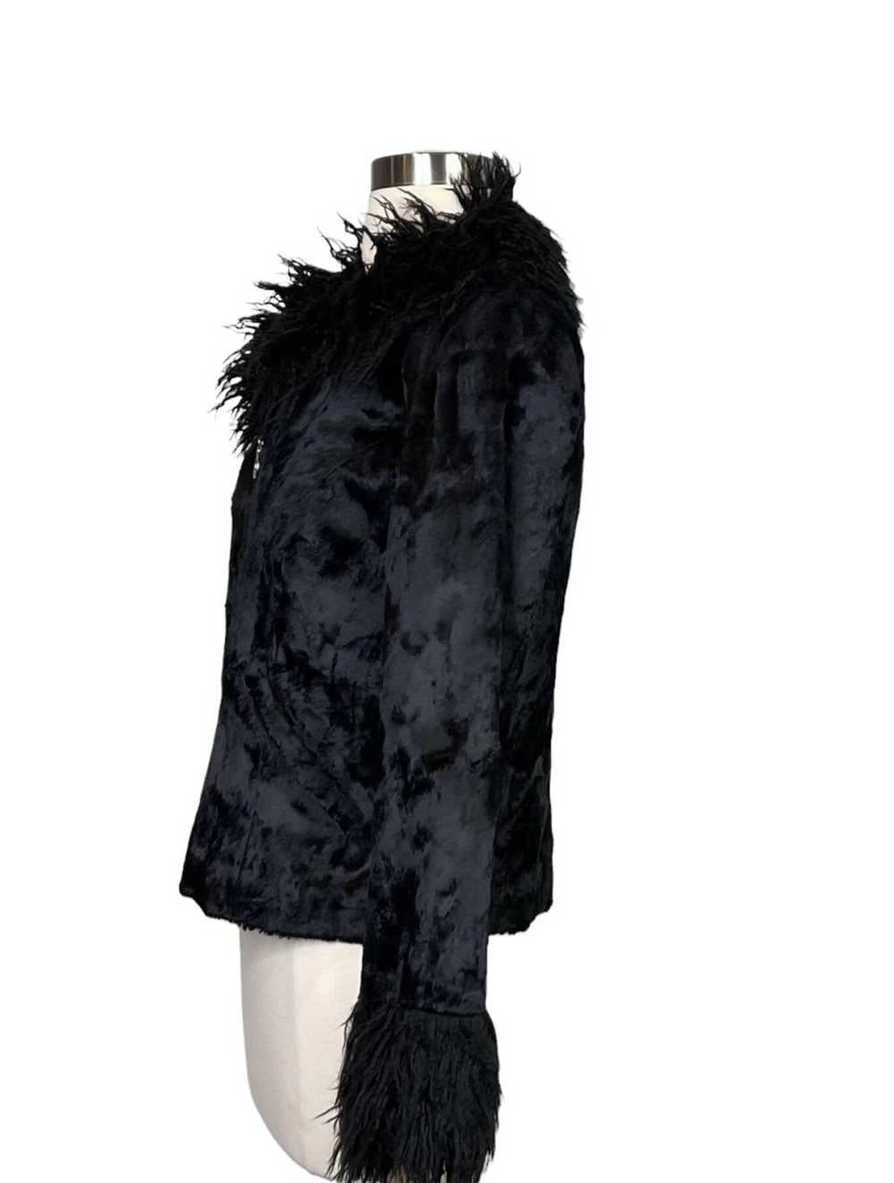 Agnes B. 🔥VTG 90S CRUSHED VELVET FAUX FUR JACKETS - image 4