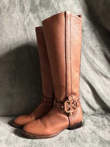 Tory Burch Tory Burch leather red brown boots 6M … - image 1