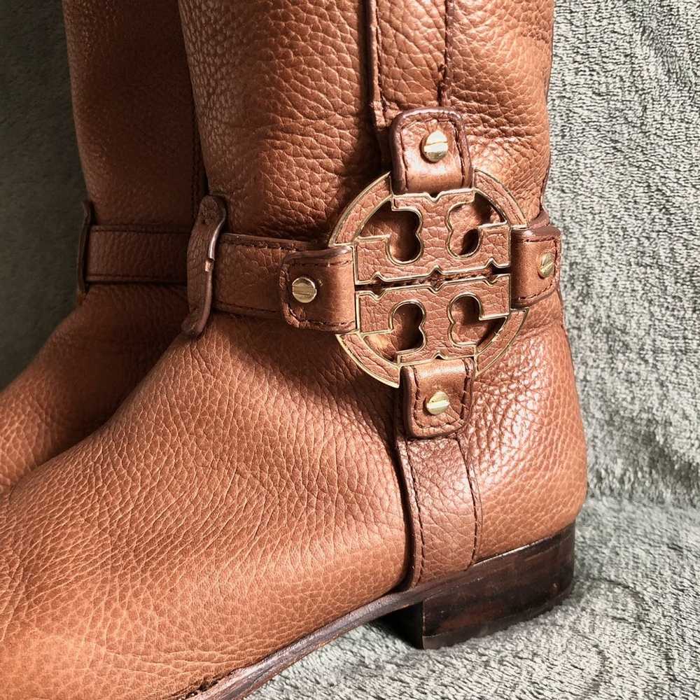 Tory Burch Tory Burch leather red brown boots 6M … - image 2