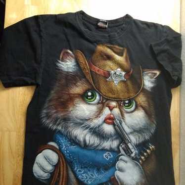 Vintage 90s Cowboy Hat Western Puppy Tultex hotsell Dog Double Sided T-Shirt Size Large