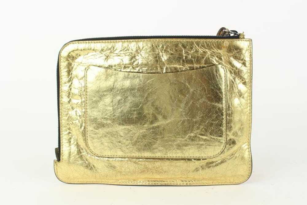 Chanel Chanel Votez Coco Gold O-Case Zip Clutch 9… - image 8