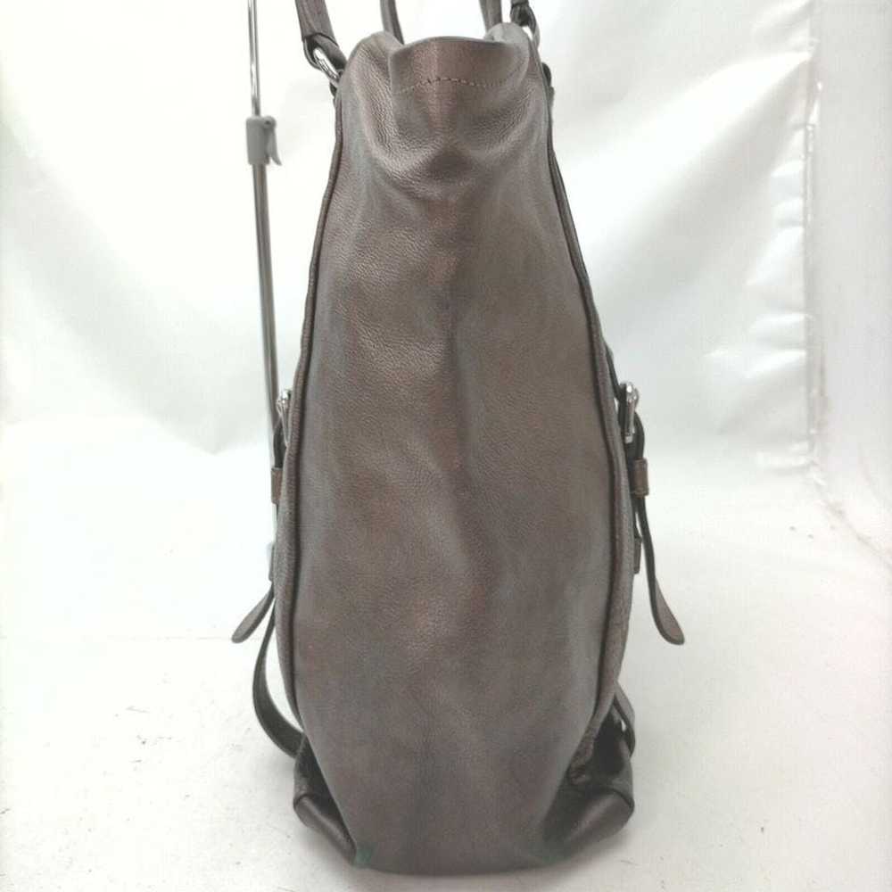 Prada Prada Brown Leather Shopper Tote Bag 863019 - image 6