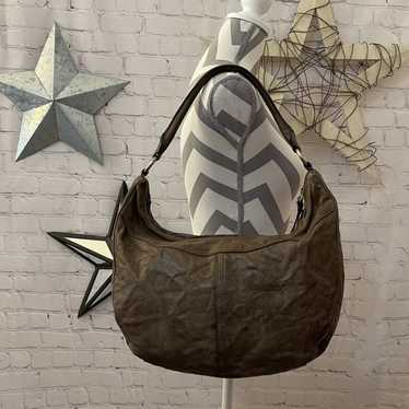 Frye FRYE "Veronica" Charcoal Leather, Zip Hobo - image 1