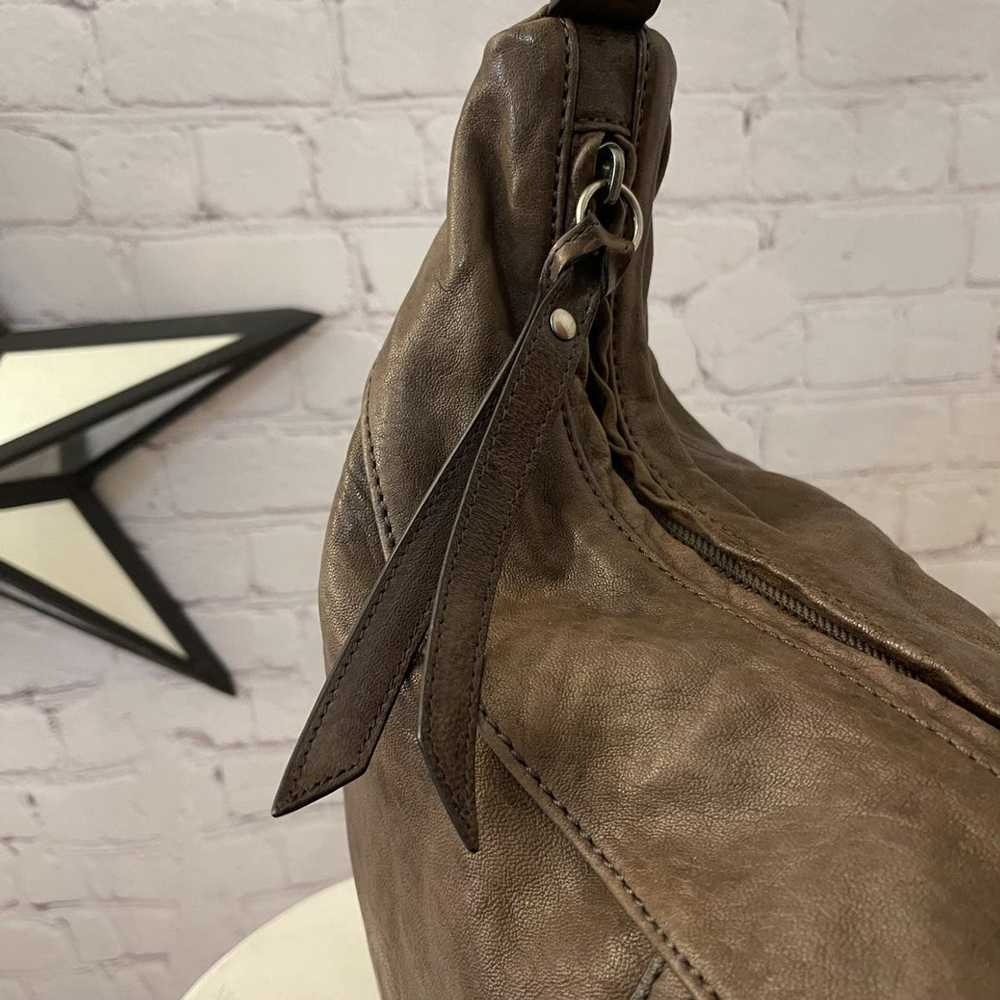 Frye FRYE "Veronica" Charcoal Leather, Zip Hobo - image 5