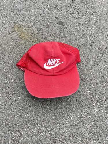 Nike True Hat Snapback w Original Air Logo Infared / Black VTG EXC