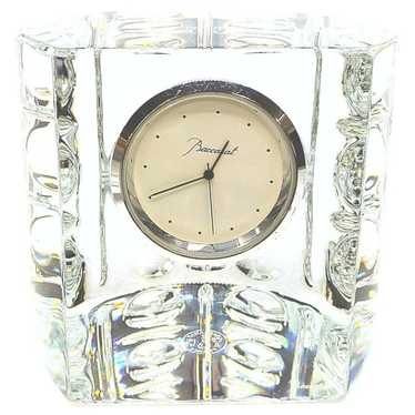 Other Bacarat Translucent Clear Crystal Desk Clock