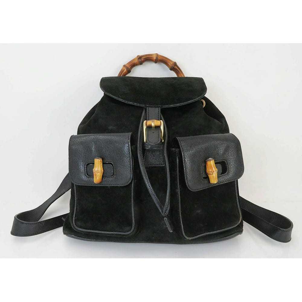 Gucci Vintage Bamboo leather backpack - image 4