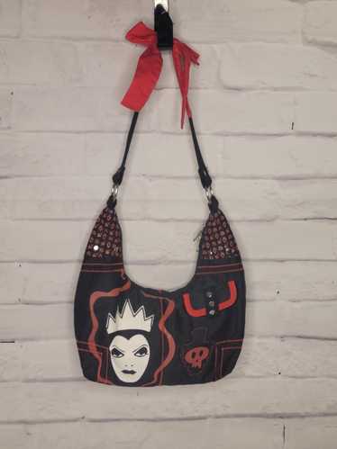 TROPHY QUEEN Vintage Punk Rockabilly Purse Bag Leopard/Red Glitter Tuck And  Roll