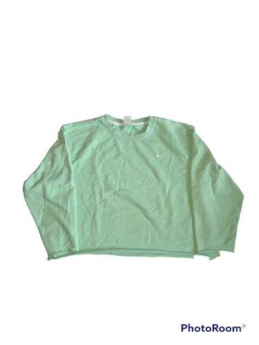 Nike × Vintage Mint Green Nike Cropped Boxy Crewne