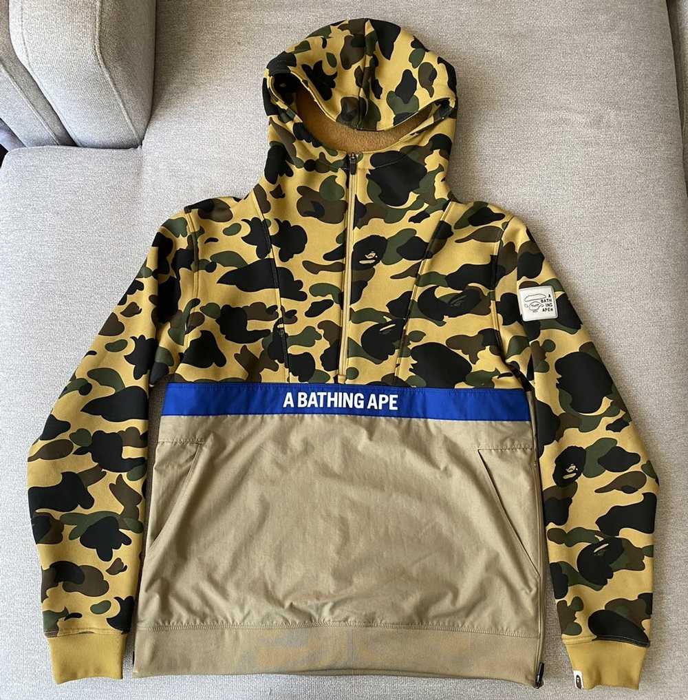 Bape BAPE 1st camo half-zip pullover hoodie - image 1