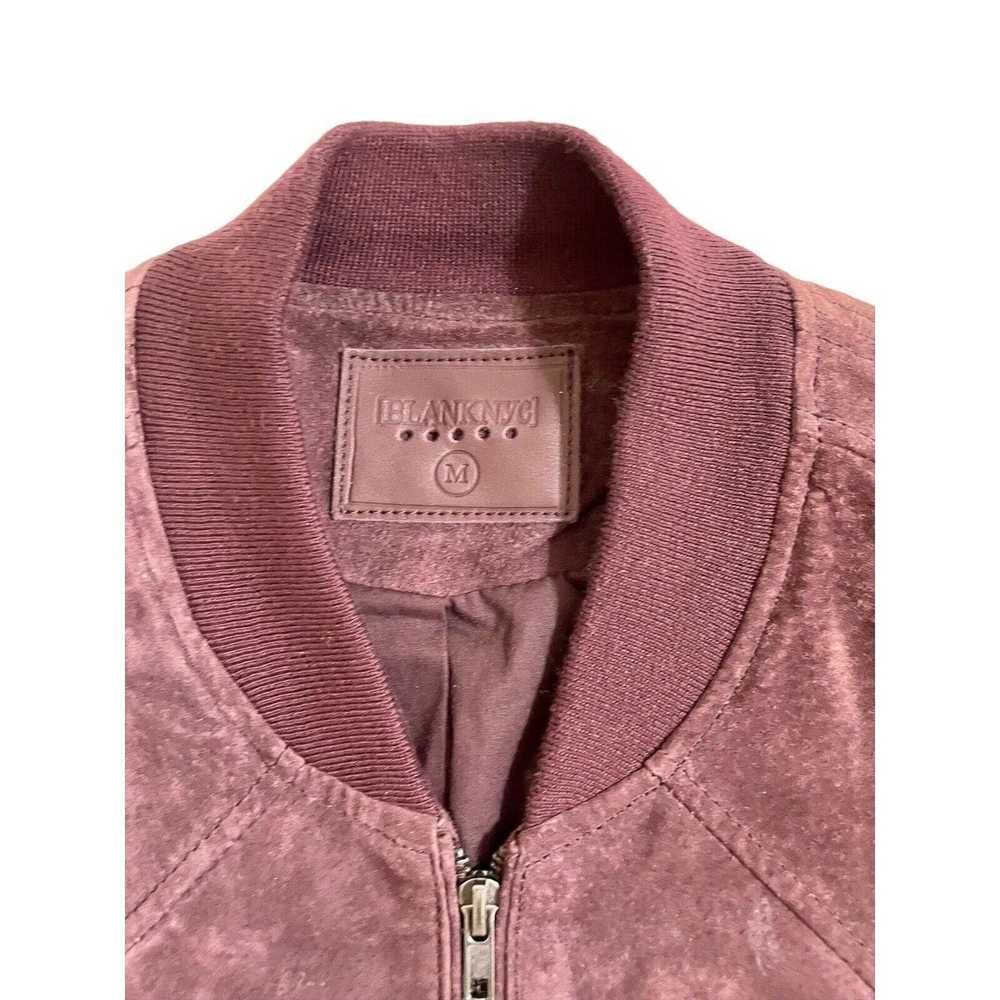 Blank Nyc BLANKNYC Burgundy Suede Leather Bomber … - image 6