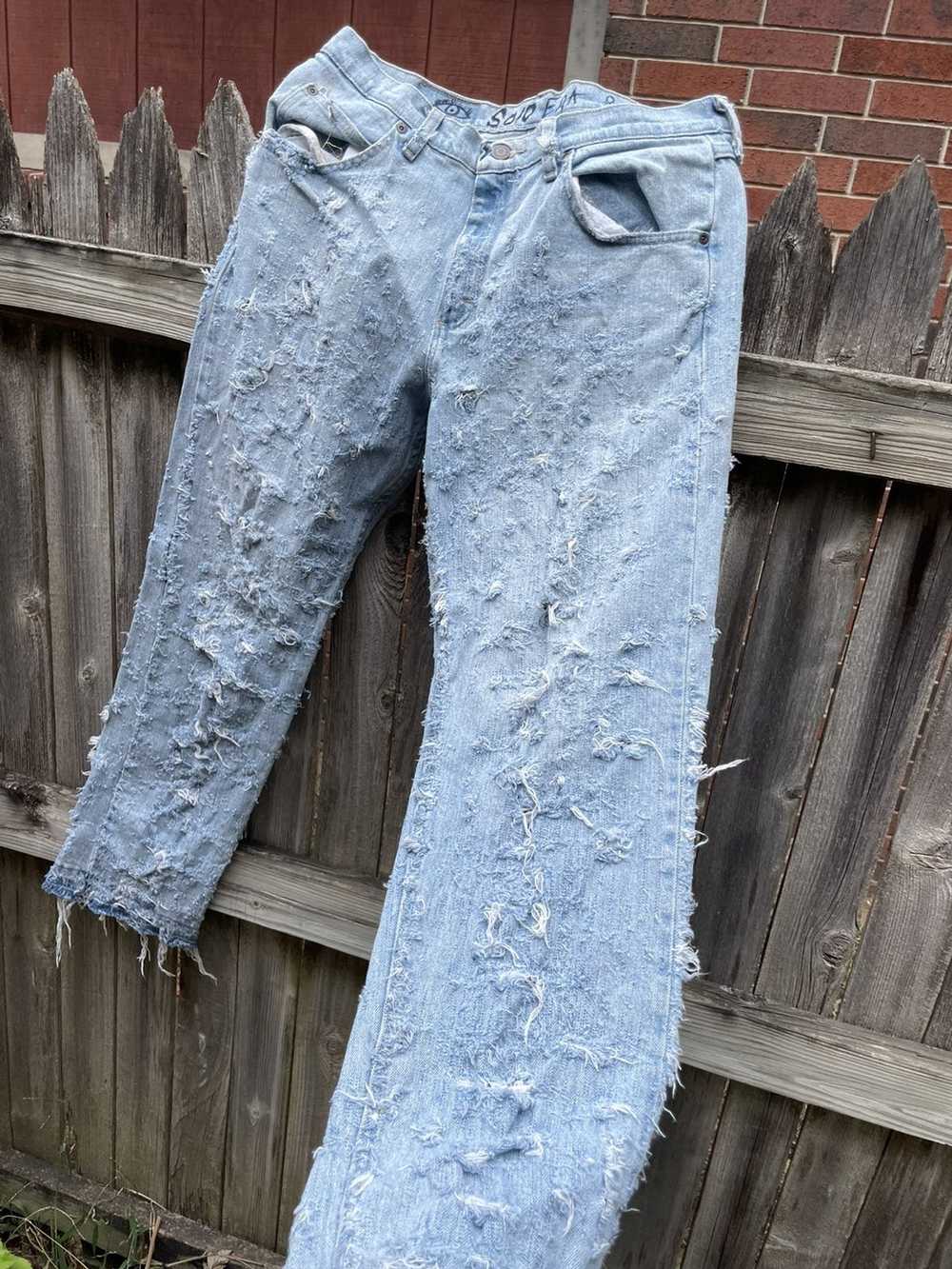 Custom × Wrangler SoloEra distressed denim - image 1