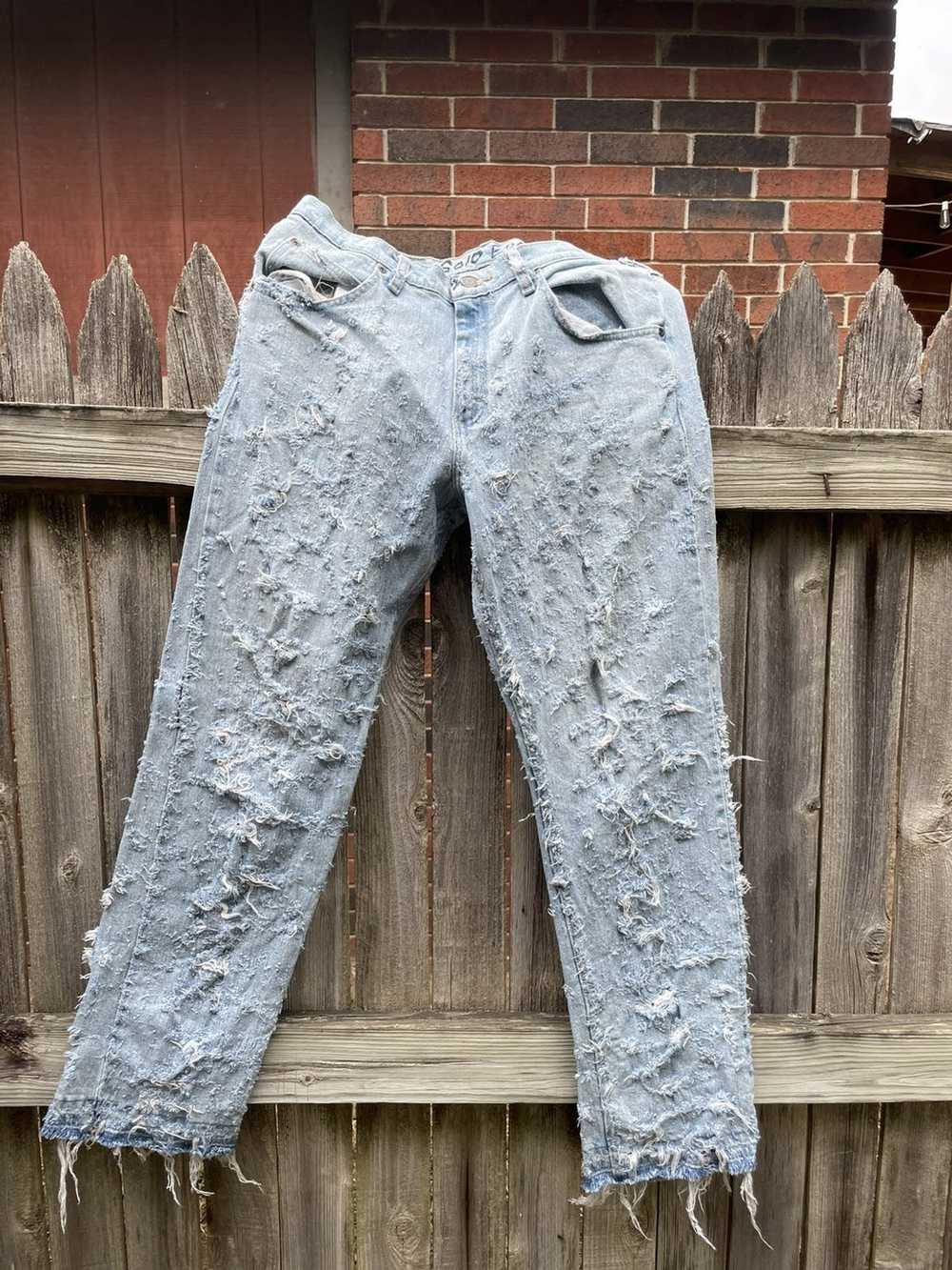 Custom × Wrangler SoloEra distressed denim - image 6