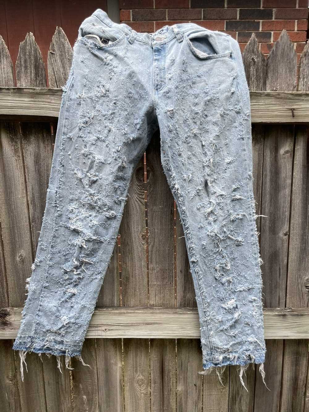 Custom × Wrangler SoloEra distressed denim - image 7