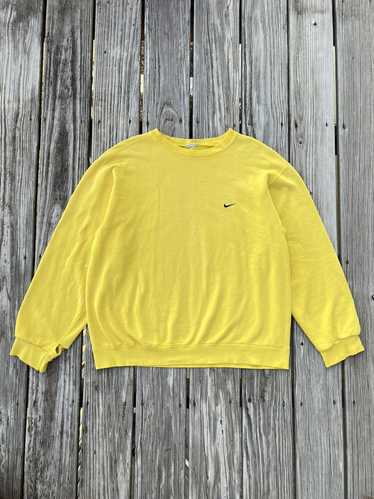 Nike × Vintage Vintage 1990’s Yellow Nike Crewneck - image 1