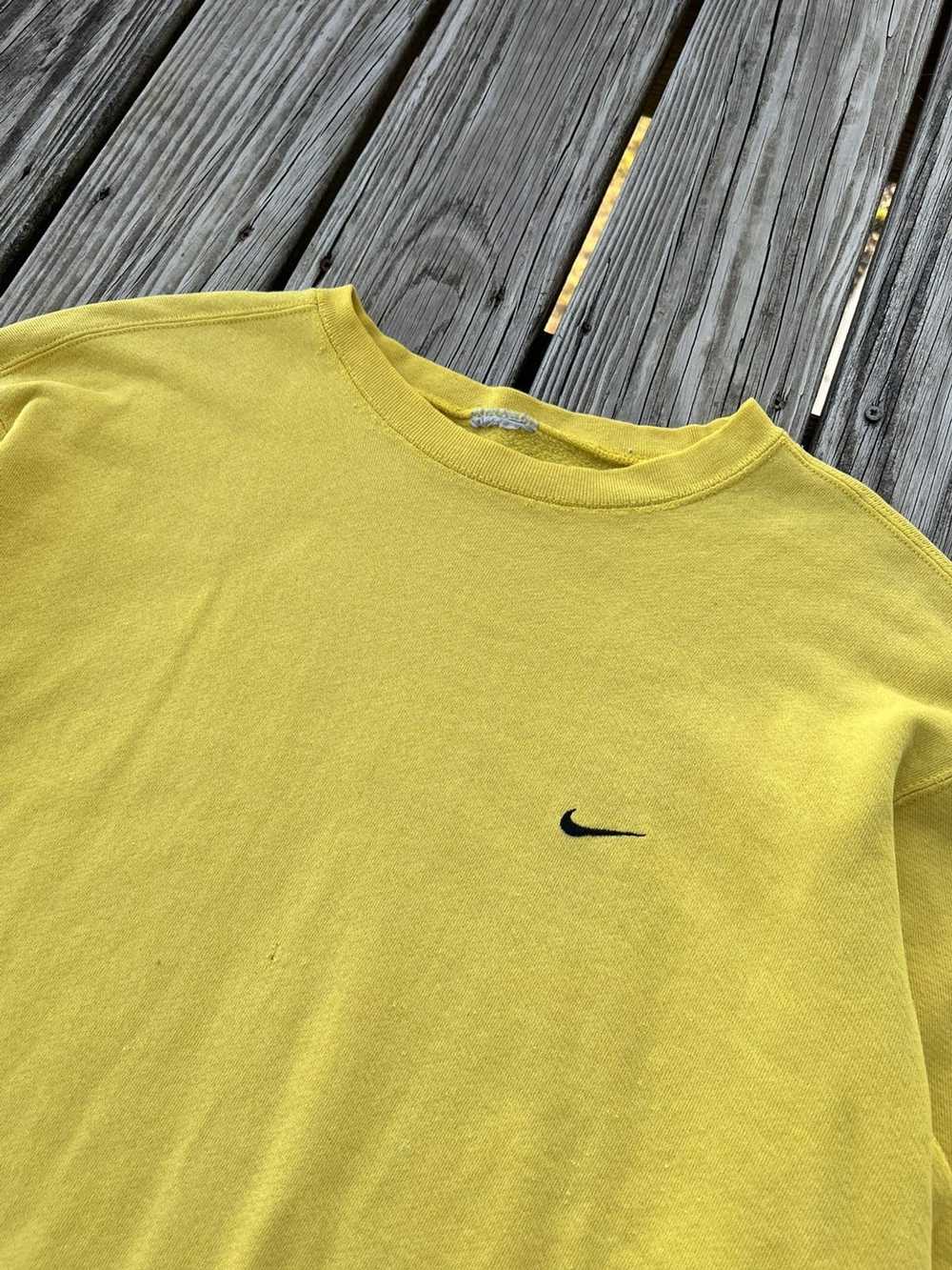 Nike × Vintage Vintage 1990’s Yellow Nike Crewneck - image 2