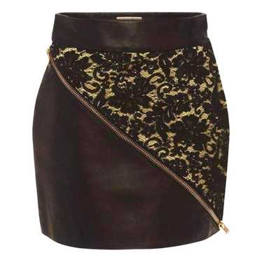 Fausto Puglisi Leather mini skirt - image 1