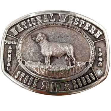 Unkwn 1982 National Western Stock Show Rodeo Belt… - image 1
