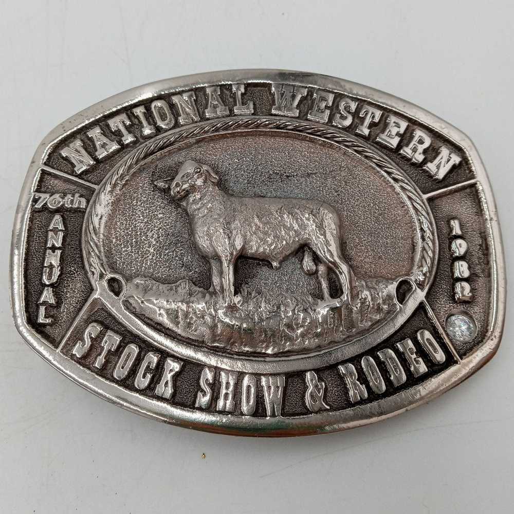 Unkwn 1982 National Western Stock Show Rodeo Belt… - image 5