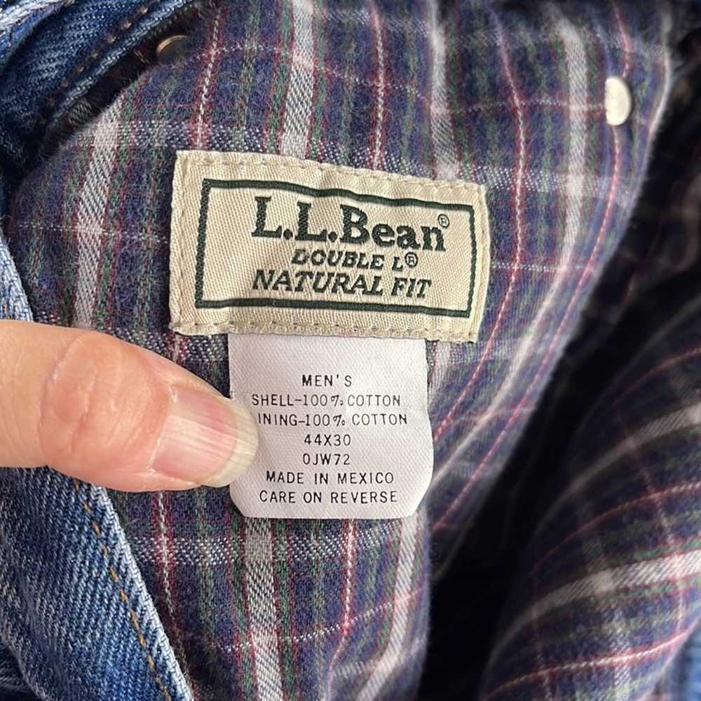 L.L. Bean L. L. Bean 100% cotton flannel lined co… - image 8