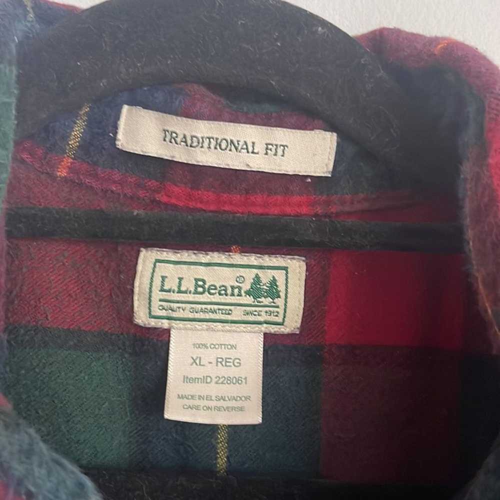 L.L. Bean L. L. Bean Traditional Fit flannel plai… - image 5