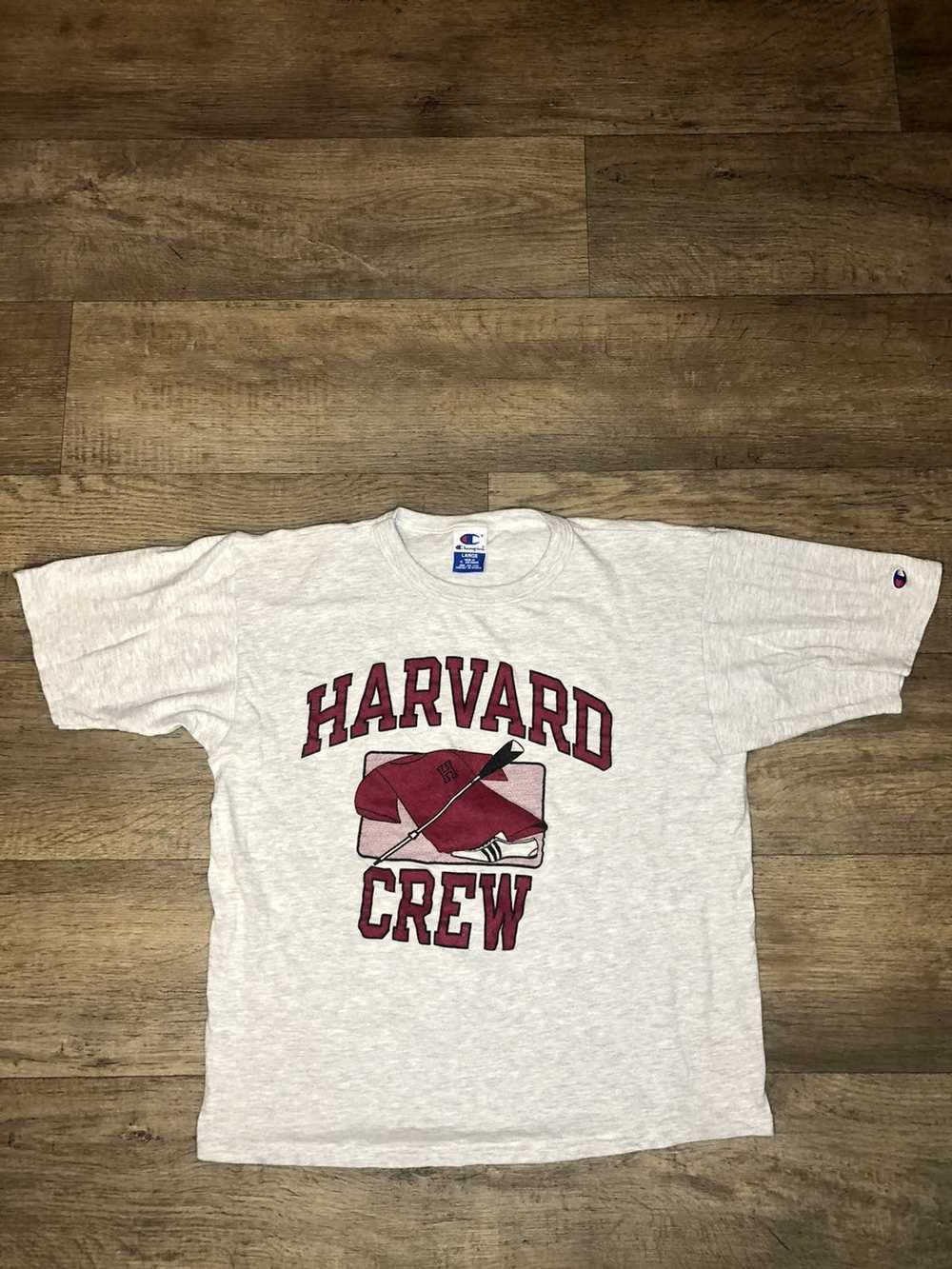 Champion × Vintage 90s Champion Harvard Crew T Sh… - image 1