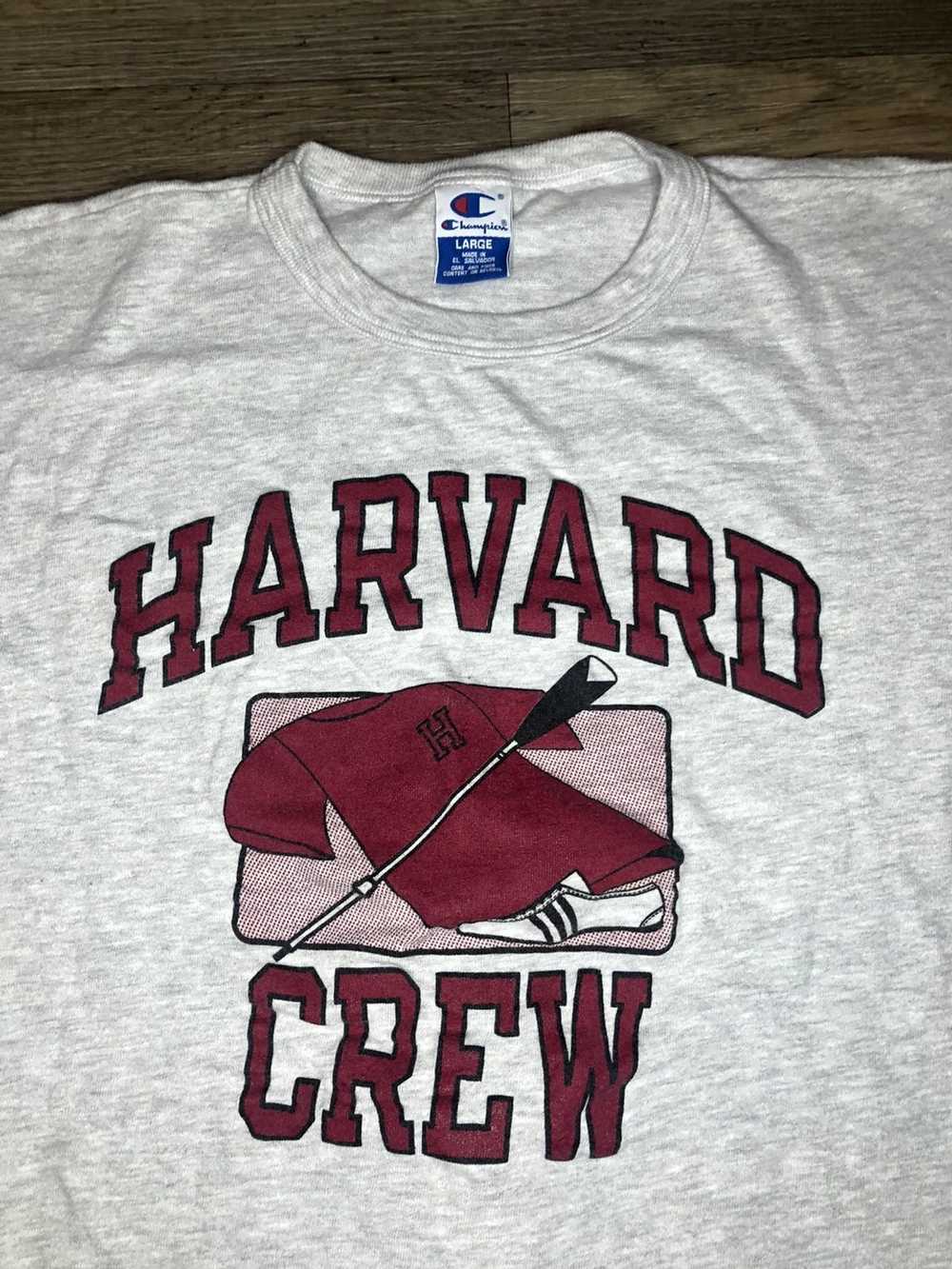 Champion × Vintage 90s Champion Harvard Crew T Sh… - image 2