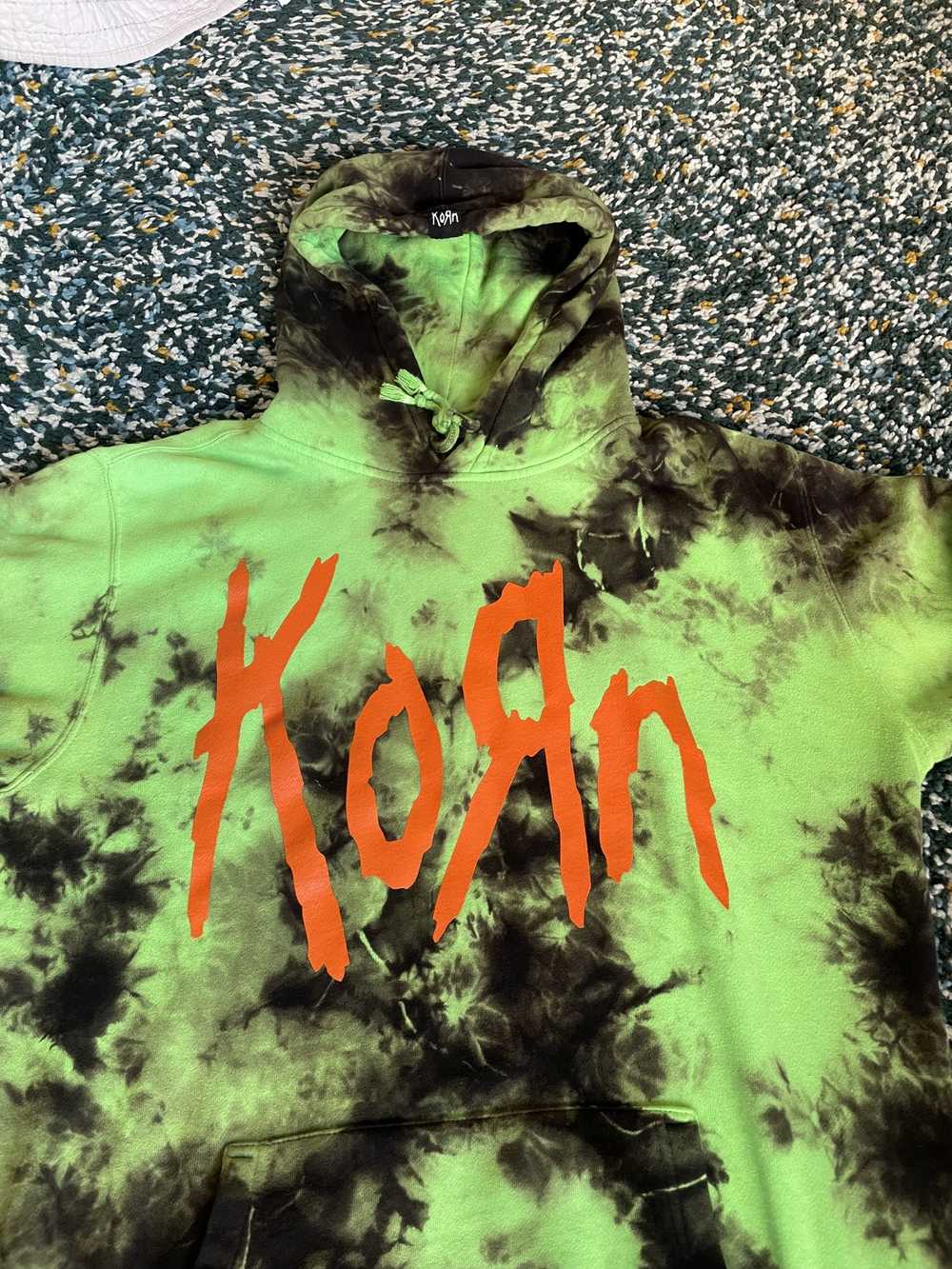 Streetwear Korn Tie Dye Slime Green and Black Lim… - image 2