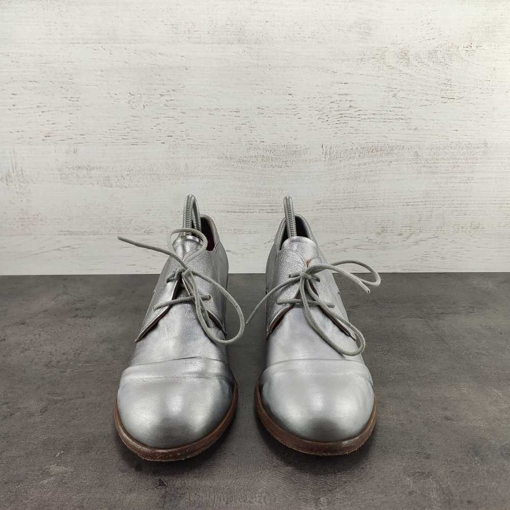 Italian Designers Pep Monjo silver leather wmns s… - image 3