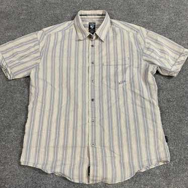 Kuhl Kuhl Mens Shirt L Striped Blue Gray Short Sl… - image 1