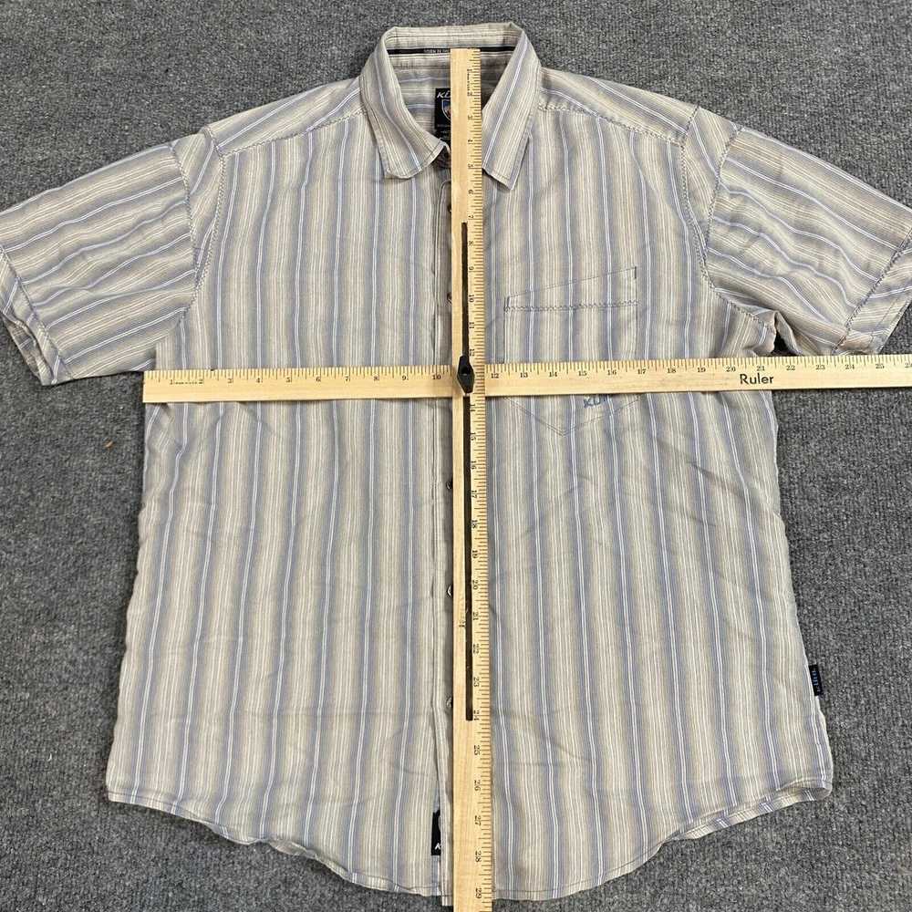 Kuhl Kuhl Mens Shirt L Striped Blue Gray Short Sl… - image 2