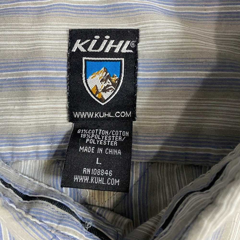 Kuhl Kuhl Mens Shirt L Striped Blue Gray Short Sl… - image 6