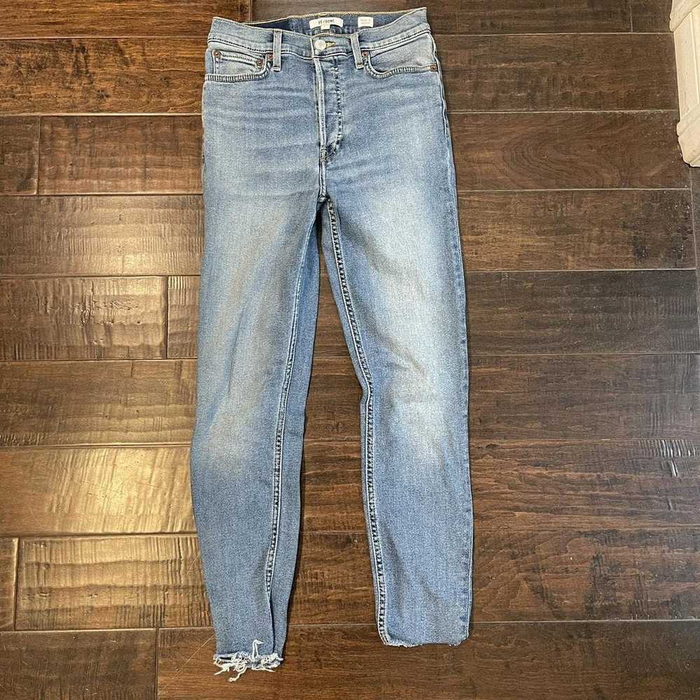 RE/DONE Re/Done 90s High Rise Ankle Crop Jeans - image 1