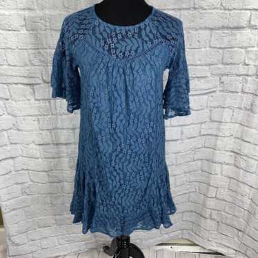 Other Francescas shift dress w/lace & bell ruffle… - image 1