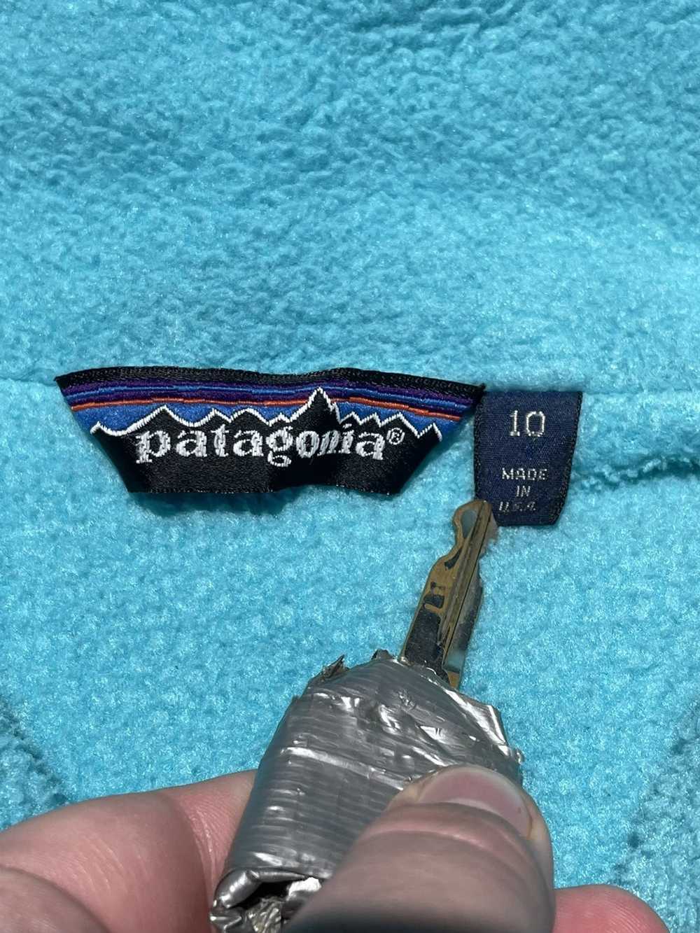 Patagonia 98’ Patagonia blue nylon teal fleece li… - image 7