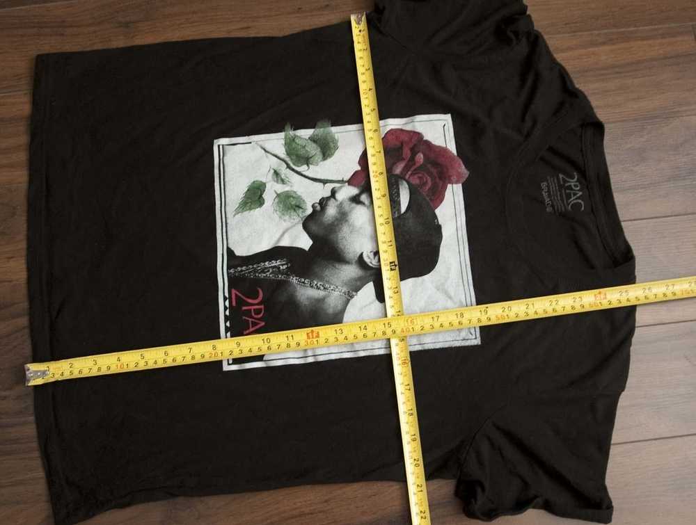 Bravado × Rap Tees 2 Pac Tupac T Shirt Rose Flowe… - image 3