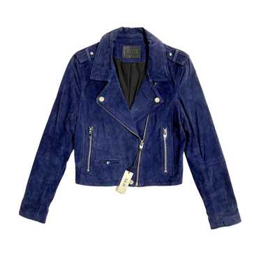 Blank Nyc SL8 BLANK NYC Navy Suede Leather Moto Ja