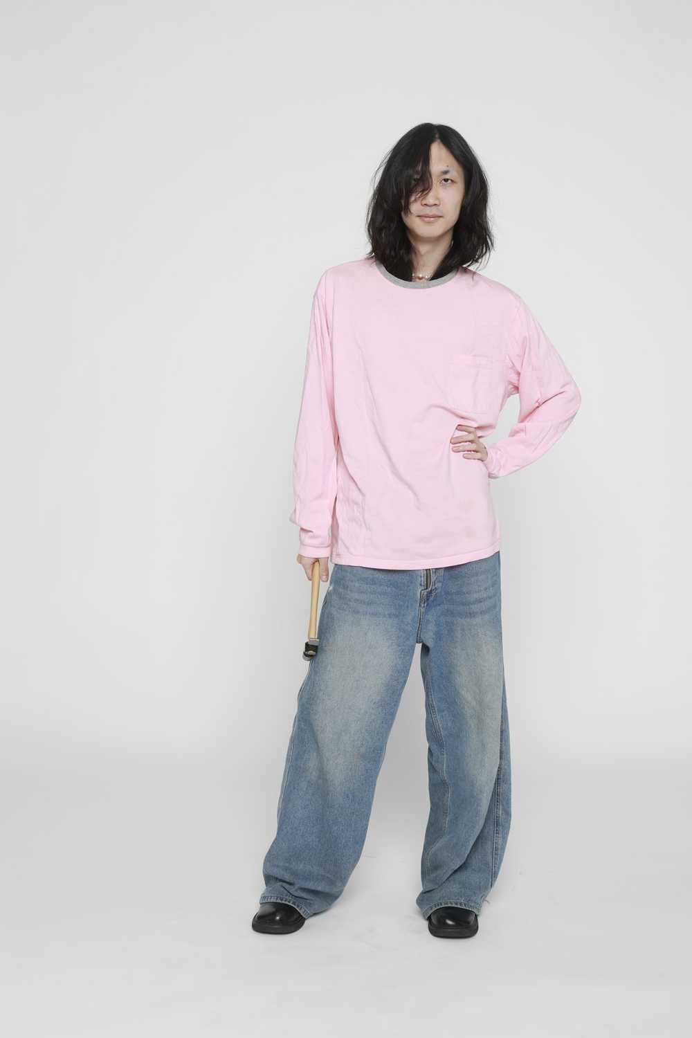 Beams Plus Pink grey beams long sleeve t-shirts - image 4